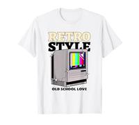 Estilo Retro Old School Love (Vintage TV Graphic) Camiseta