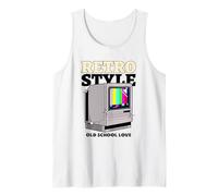 Estilo Retro Old School Love (Vintage TV Graphic) Camiseta sin Mangas