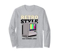 Estilo Retro Old School Love (Vintage TV Graphic) Manga Larga