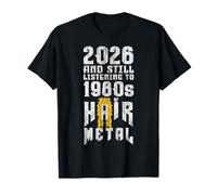 Estilo Retro Rock Hair Metal de los 80 2026 Camiseta