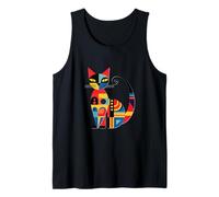 Estilo retro vintage de mediados de siglo con diseño de gatos años 50 y 60 Camiseta sin Mangas