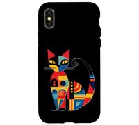 Estilo retro vintage de mediados de siglo con diseño de gatos años 50 y 60 Carcasa para iPhone X/XS