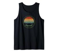Estilo Retro Vintage Explorar Montañas Naturaleza Al Aire Camiseta sin Mangas