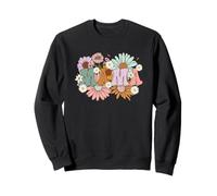 Estilo retro y maravilloso de Mama Flower Power Sudadera
