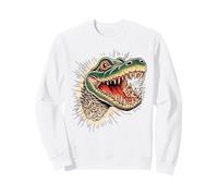 Estilo Tradicional del Tatuaje de la Cabeza de cocodrilo Feroz Sudadera
