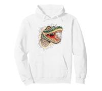 Estilo Tradicional del Tatuaje de la Cabeza de cocodrilo Feroz Sudadera con Capucha