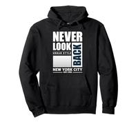 Estilo Urbano Never Look Back Nueva York 1990 Streetwear Sudadera con Capucha