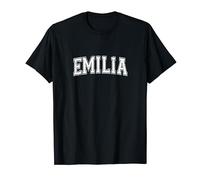 Estilo Varsity Personalizado Nombre Clásico Emilia Camiseta