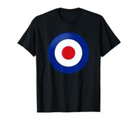 Estilo Vintage British RAF Mod Bullseye Retro Símbolo Blanco Redondo Camiseta