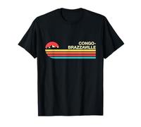 Estilo Vintage Colorido Congo-Brazzaville Camiseta