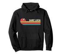 Estilo Vintage Colorido de Santa Lucía Sudadera con Capucha