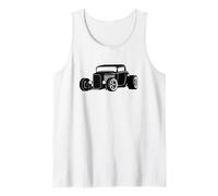 Estilo Vintage Custom Treinta Retro Hot Rod Coche Ilustración Camiseta sin Mangas