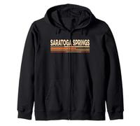 Estilo Vintage de los años 70 de Saratoga Springs New York Sudadera con Capucha