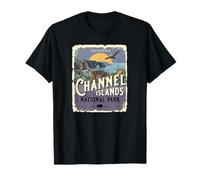 Estilo Vintage de póster de Viaje al Parque Nacional de Las Islas del Canal Camiseta