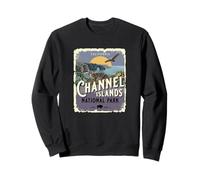 Estilo Vintage de póster de Viaje al Parque Nacional de Las Islas del Canal Sudadera