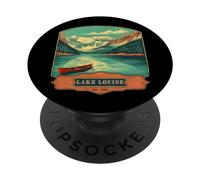 Estilo Vintage Lake Louise PopSockets PopGrip Adhesivo