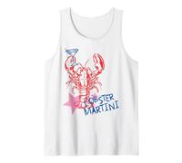 Estilo Vintage Lobster Club Martini Cocktail Bar Diseño Camiseta sin Mangas