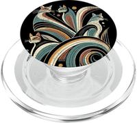 Estilo Vintage Retro de Mediados de Siglo, Estilo de Gatos de los años 50 y 60 PopSockets PopGrip para MagSafe