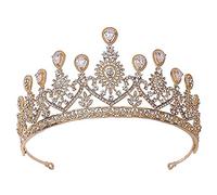 Estilo vintage Sparkling Crystal Tiara and Crown Dadem para mujeres Accesorios para el cabello de boda nupcial (estilo 1)