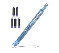 Estilográfica Retráctil - Estilográfica Retráctil con 5 Cartuchos de Tinta,Herramienta de Caligrafía con Punta Fina de 0.38mm Suministros de Oficina para Bocetos Toma de Notas Delineación Diario