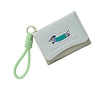 Estilos coreanos Monedero Monedero de cuero PU Cambio Monedero Monedero Precioso Corto Tarjetero Dibujos Animados Salchicha Perros Cartera Dibujos Animados Perro Salchicha Marca Corta Moneda Moneda