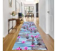 Estilosos Corredores de Alfombras para Pasillo Azul Rosa Gris Resistentes para Pasillos Forro Antideslizante 80cm 90cm 100cm 120cm Área para Balcón Comedor Entrada(120 * 250cm)