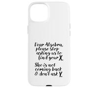 Estimada fuente Algebra Cursive Encuentra tu X Texto Negro Carcasa para iPhone 15 Plus