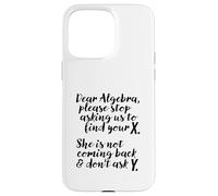 Estimada fuente Algebra Cursive Encuentra tu X Texto Negro Carcasa para iPhone 15 Pro Max