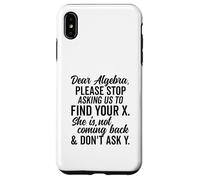 Estimado Álgebra Encuentra tu X No preguntes Y Texto Negro Condensado Carcasa para iPhone XS Max