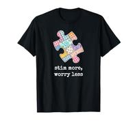 Estimula más preocupación Menos Patchwork Conciencia sobre el Autismo Camiseta