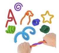 Estimulating Sensory Strings, Kids Fidget Toy Set, 8 Piece Stress Relief Activity, Relaxing Calming Classroom Travel Companion, Home School Play Gear for Kids, Students, Teachers