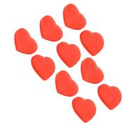 Estink 10 PCS RAQEET Racket Vibration Forma de Corazón Silicona Absorbador de Choque Firmemente Fijo para éxitos Cómodos y Prevención de Lesiones para Tenistas y Atletas (Rojo)