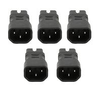 Estink Adaptador de 5 Uds IEC320 C14 a C15, 250V 2.5A 10A IEC C14 a C15 Adaptador de Corriente PDU Enchufe para Ordenador TV Impresora Monitor