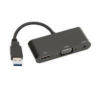 Estink Adaptador USB 3,0 a HDMI, Adaptador 2 en 1 1080P USB 3,0 a VGA, Transmisión de Alta Velocidad de 5 Gbps, para Ordenador Portátil Win7, Win8, Win10, Win11, OS X