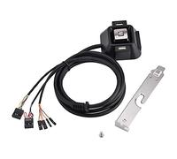 Estink Botón Interruptor para PC con Interfaz de Audio y Micrófono, Doble Puerto USB, Cable de 1,55 Metros, Negro