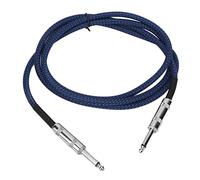 Estink Cable de 1/4 de Pulgada Cable de Guitarra Reducción de Ruido de Lubina Señal Estable de 6.35 Mm de Instrumento Nylon Azul (#2)