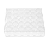 Estink Caja Organizadora con 30 Compartimentos, Plástico Transparente para Abalorios, Joyas y Nail Art, 16x13,5x3,5cm