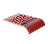 Estink Calculadora de Escritorio LCD, Dual Solar y Batería, 11,4 x 19 x 3,7 cm, Rojo