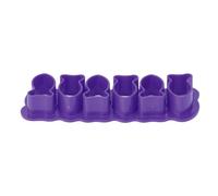 Estink Cortadores de Galletas para Galletas de Pescado para Hornear Mini Cortador de de Pescado de Plástico, Ahorro de Tiempo para Niños, Uso Multipropósito para Vacaciones, 5 Piezas (PURPLE)