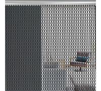 Estink Cortina de Cadena de Aluminio para Puerta, 90 x 210 cm, Protección contra Insectos, Negro