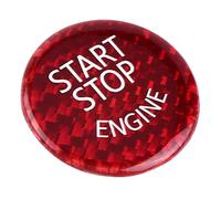Estink Cubierta de Botón de Parada de Arranque del Motor de Fibra de Carbono, Pegatina de Insignia Negra para la Serie F11 F11 F25 X6 X3, Ampliamente Utilizada para 1-7 Serie X1 X3-X6, Fácil