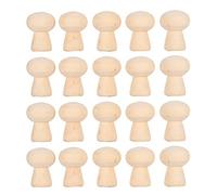 Estink Cuerpos de muñeca de madera sin terminar, figuras de madera natural para pintura, manualidades y manualidades, con bonita forma de cabeza de hongo, para manualidades pintadas a mano