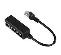 Estink Divisor RJ45, 1 Entrada a 3 Salidas, Distribuidor de Conexión Ethernet, Negro