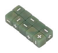 Estink Educación Infantil Grabada Más Menos Dados Set Premium Operación Matemática de Plástico Dices Aplicables Enseñanza de Matemáticas (Verde Claro)