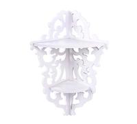 Estink Estantería Esquinera de Pared, 2 Niveles, 45 cm de Altura, Diseño Retro, para Baño, Salón y Dormitorio