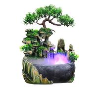 Estink Fuente de Agua Decorativa LED para Escritorio, Cascada Interior con Humidificador, 220V