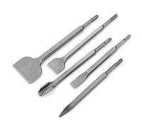 Estink Juego de Cinceles SDS Plus, 5 Piezas, Incluye Cincel Puntiagudo, Cincel Plano, Cincel para Azulejos