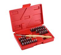 Estink Juego de Punzones con Letras y Números, 38 Piezas, 3 mm, A-Z y 0-9, con Caja de Almacenaje