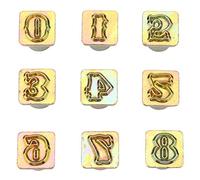 Estink Juego de Sellos Metálicos para Grabado en Cuero, Números 0-8, 13 mm, Herramientas de Artesanía