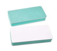 Estink Lima de Uñas Doble Cara con Bloque Pulidor Buffer, Plástico con Esponja y Papel de Lija, Verde y Blanco, 9 x 4 x 1.4cm